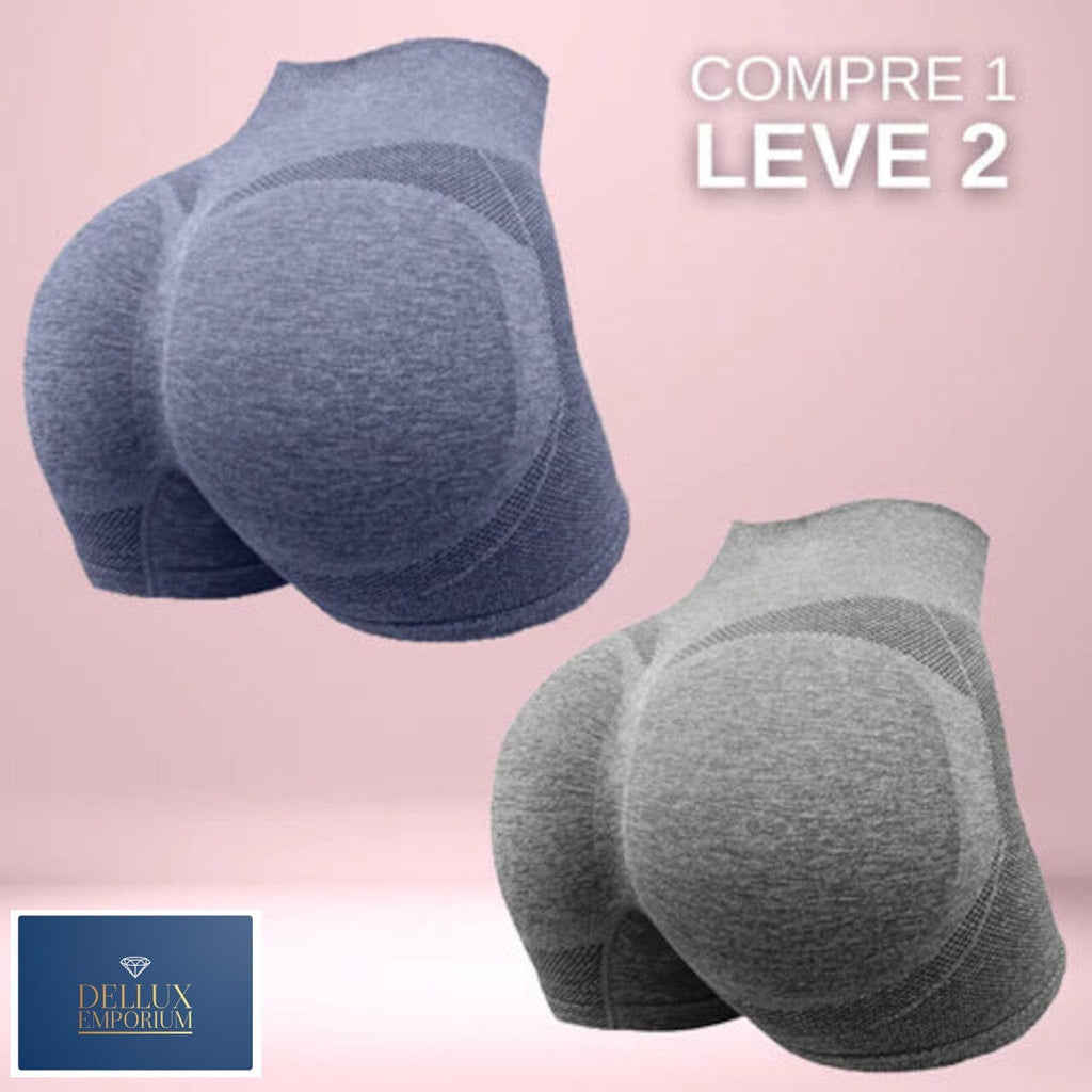 Short Prisma Shape Empina Bumbum - Promoção COMPRE 1 E LEVE 2 Prisma Store P/M Cinza + Azul 
