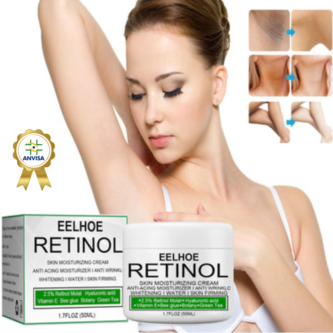 Creme clareador RETINOL (Combate manchas de sol, acne, idade e  Melasma)