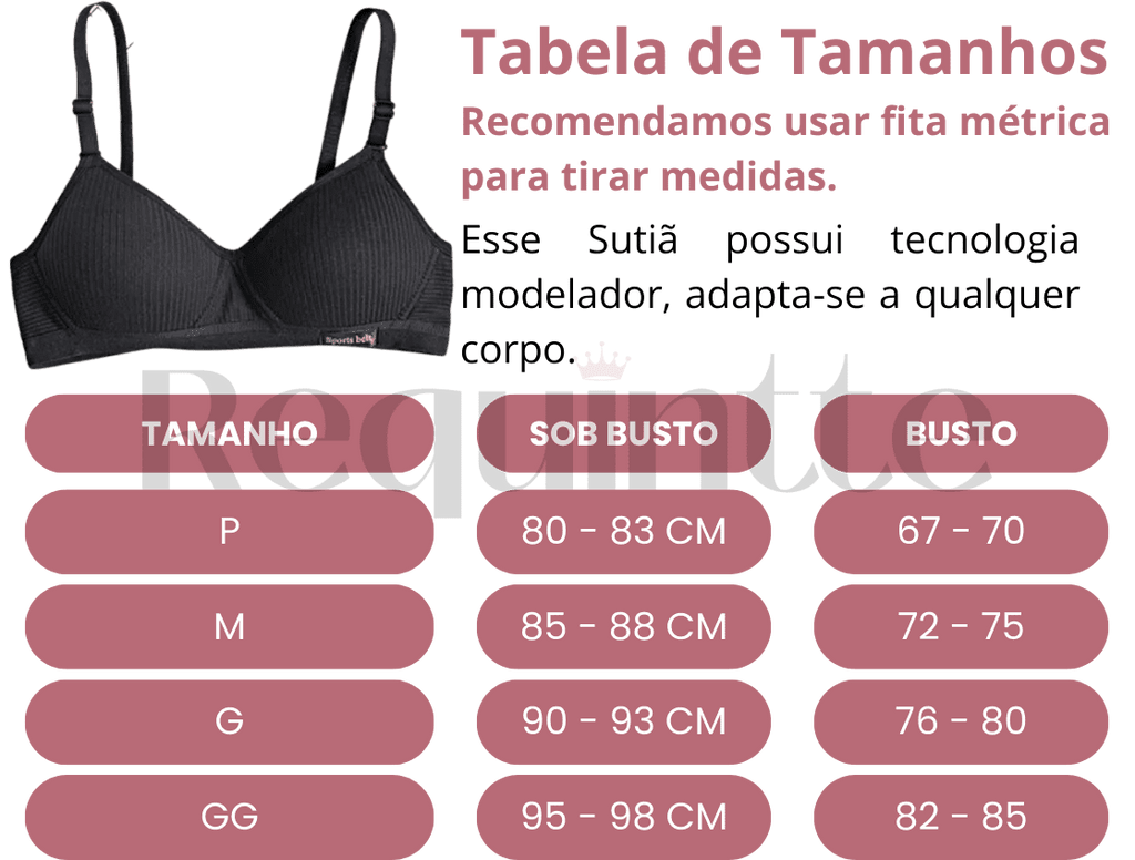 Kit 5 Sutiãs Bella Comfort - 90% Algodão com Fecho em 3 Aros + Frete Grátis