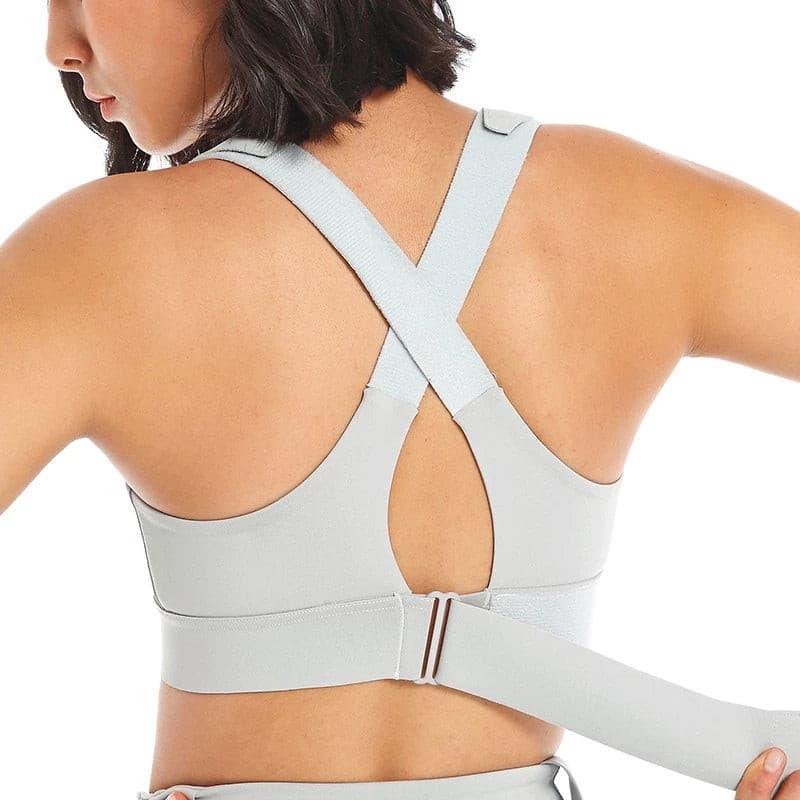 Sutiã Top Sport - Reforçado, com Ziper e Ajustes em Velcro