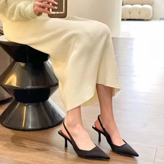 Sapato de Bico Fino com Salto Fernanda