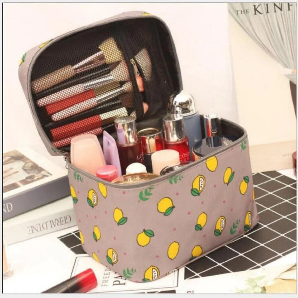 Bolsa de viagem para maquiagem Prisma Store GrayLemon 